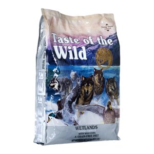 Сухий корм для дорослих собакTaste of the Wild WETLANDS CANINE FORMULA з качкою та перепелами 12.2кг