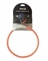 Світиться нашийник Енімал AnimAll для собак LED 70 см помаранчевий з підзарядкою USB великі від компанії MY PET - фото 1