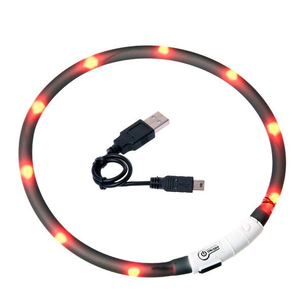 Світиться нашийник для собак Flamingo Visio Light Led USB, 70см від компанії MY PET - фото 1