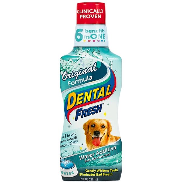 SynergyLabs СВІЖІСТЬ ЗУБІВ (DentalFresh) рідина від зубного нальоту собак котів 237мл від компанії MY PET - фото 1