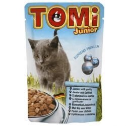 TOMi Junior консерви для кошенят - шматочки в соусі, курка (павукові) 100g від компанії MY PET - фото 1
