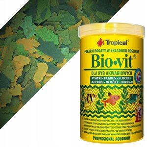 Tropical Bio-vit 1L / 200g рослинний корм для всіх видів риб