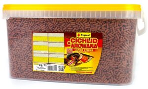 Tropical Cichlid & Arowana Medium Sticks корм в паличках для цихлид 10л