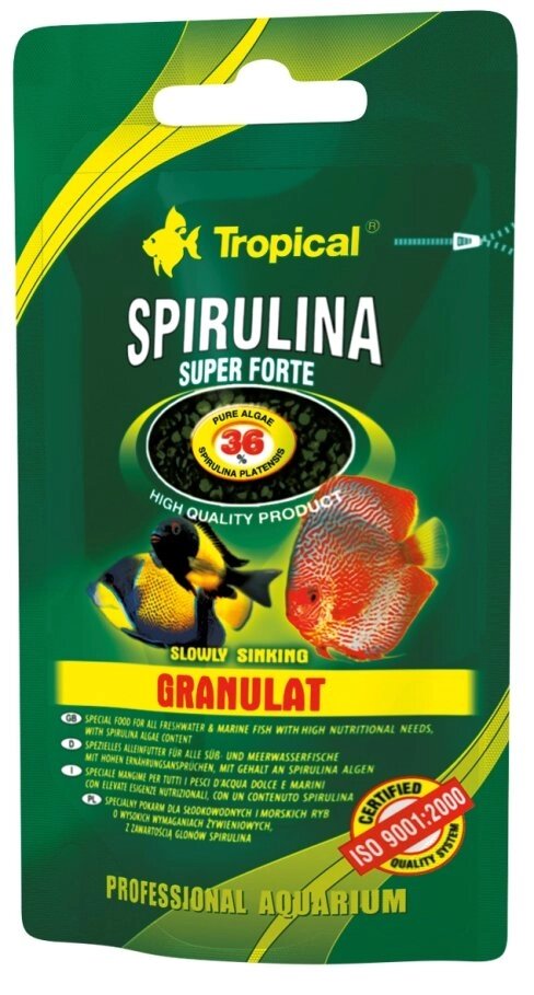 Tropical Super Spirulina Forte GRAN. 550g корм для травоїдних риб від компанії MY PET - фото 1