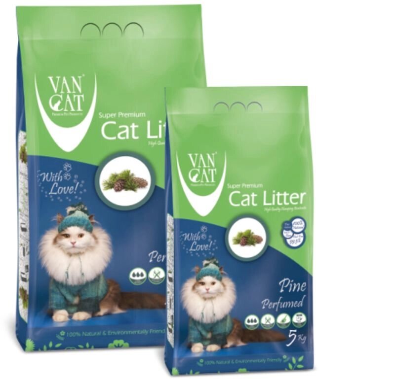 VanCat (ВанКет) Cat Litter Pine Бентонітовий наповнювач для котячого туалету з ароматом сосни 5 від компанії MY PET - фото 1