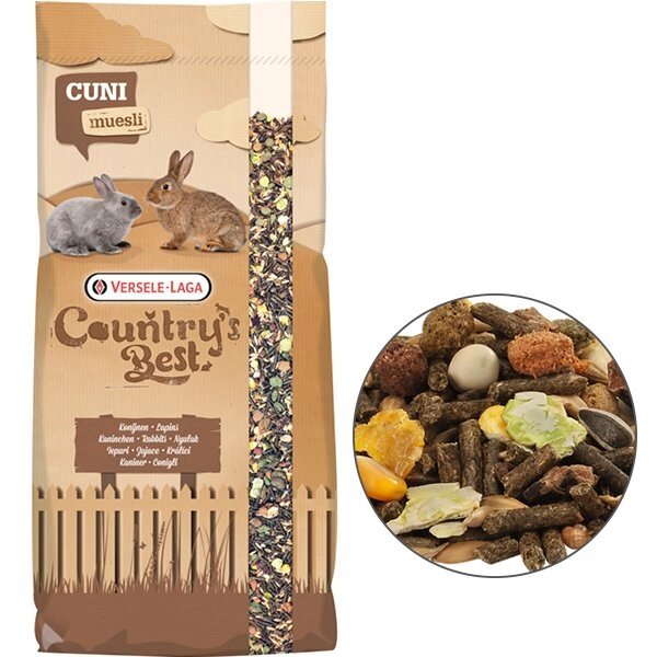 Versele-Laga Countrys Best Cuni Fit Muesli Куні Фіт Мюслі зернова суміш корм для кроликів від компанії MY PET - фото 1