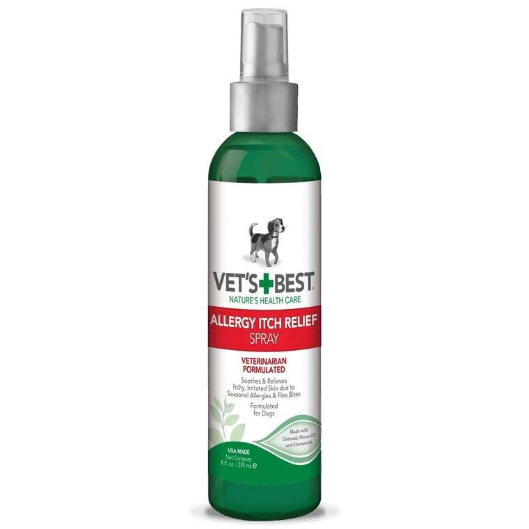 Vet's + Best Allergy Itch Relief Spray Спрей для собак при алергії, для чутливої ​​шкіри, усуває свербіння 235мл від компанії MY PET - фото 1