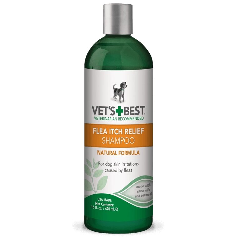 Vet's + Best Flea Itch Relief Shampoo Заспокійливий шампунь від укусів бліх 470мл від компанії MY PET - фото 1