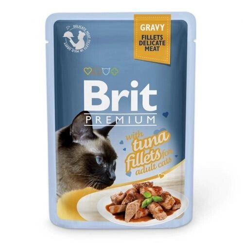 Вологий корм для кішок Brit Premium Cat Fillets Gravy pouch 85 г в соусі індичка від компанії MY PET - фото 1