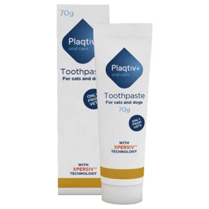 Зубна паста для гігієни ротової порожнини котів і собак Plaqtiv+70 г