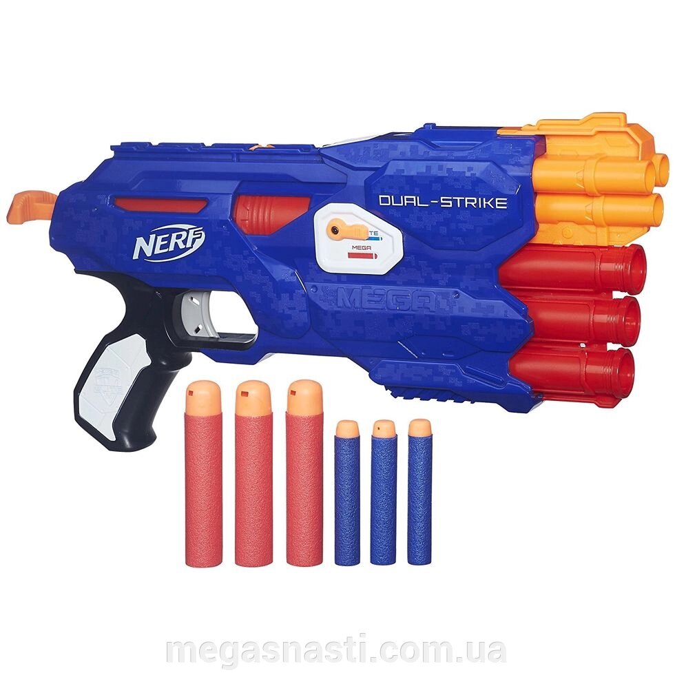 Бластер Nerf dual strike, Hasbro від компанії MEGASNASTI - фото 1