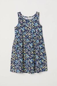 Дитячий сарафан сукня H&M (дрібна квіточка) Sleeveless jersey dress 2-4 лет