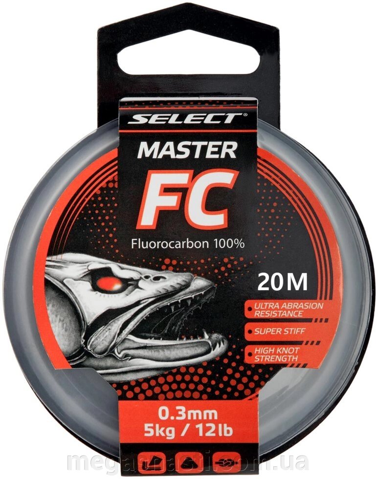 Флюорокарбон Select Master FC 20м 0.30мм 12lb / 5.0кг від компанії MEGASNASTI - фото 1