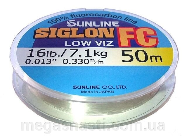Флюорокарбон Sunline SIG-FC 50м 0.38мм 9.1кг (повідковий) від компанії MEGASNASTI - фото 1