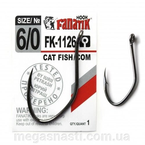 Гачок одинарний Fanatik CAT FISH / СОМ FK-1126 №6 / 0 (1шт) від компанії MEGASNASTI - фото 1