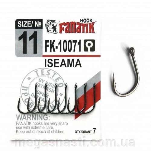 Гачок одинарний Fanatik ISEAMA FK-10071 №11 (7шт) від компанії MEGASNASTI - фото 1