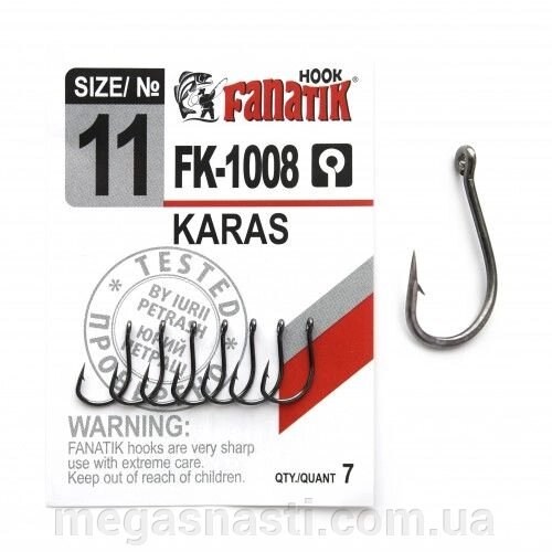 Гачок одинарний Fanatik KARAS FK-1008 №11 (7шт) від компанії MEGASNASTI - фото 1