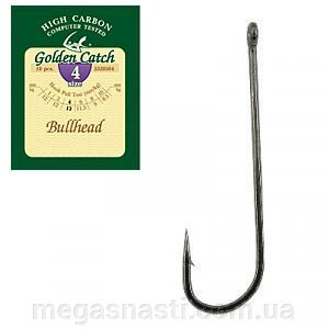 Гачок одинарний Golden Catch Bullhead №8 (10шт) від компанії MEGASNASTI - фото 1