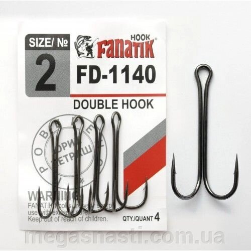 Гачок подвійний Fanatik DOUBLE HOOK FD-1140 №1 (4 шт) від компанії MEGASNASTI - фото 1