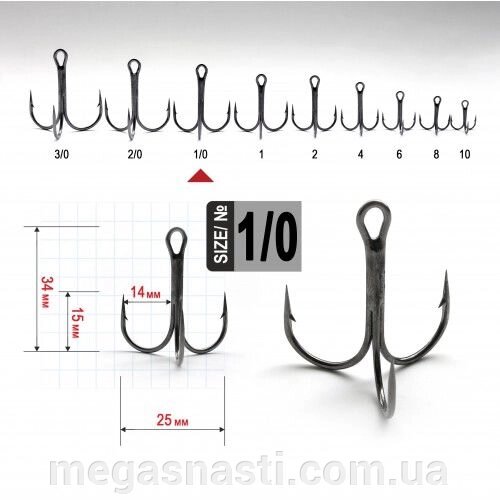 Гачок потрійний Fanatik FT-1103 №1 / 0 (1шт) від компанії MEGASNASTI - фото 1