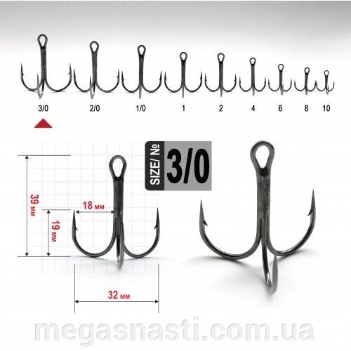 Гачок потрійний Fanatik FT-1103 №3 / 0 (1шт) від компанії MEGASNASTI - фото 1