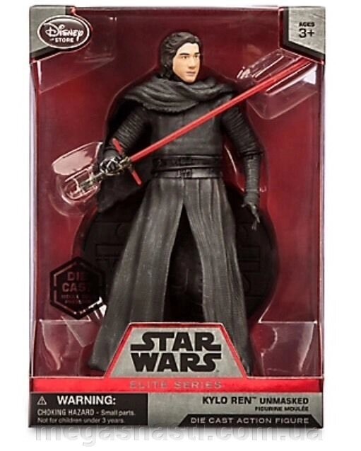 Кайло Рен без маски 17см (Kylo Ren Unmasked Elite Series Die Cast Action Figure Star Wars: The Force Awakens), disney від компанії MEGASNASTI - фото 1