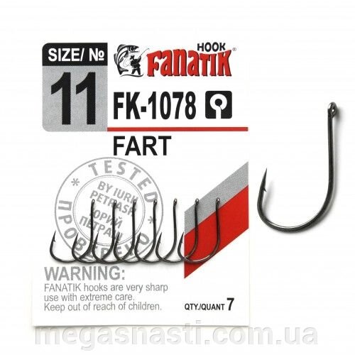 Крючок одинарний Fanatik FART FK-1078 №11 (7шт) від компанії MEGASNASTI - фото 1