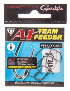 Гачок одинарний Gamakatsu A1 Team Feeder Pellet Carp №12 (10шт)