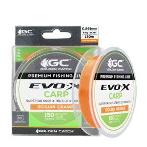 Волосінь GC Evo-X Carp 150м Sicilian 0.286мм Orange