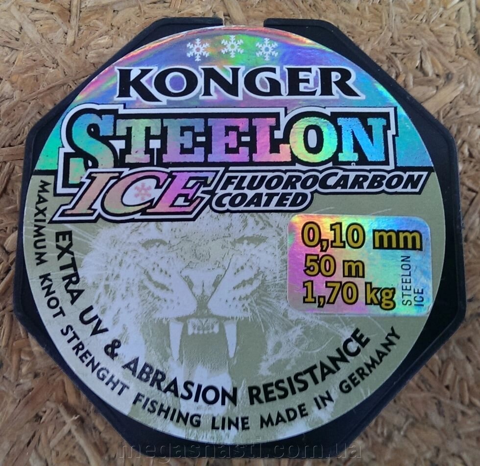 Леска Konger Steelon Ice Fluorocarbon 50м 0,10мм від компанії MEGASNASTI - фото 1