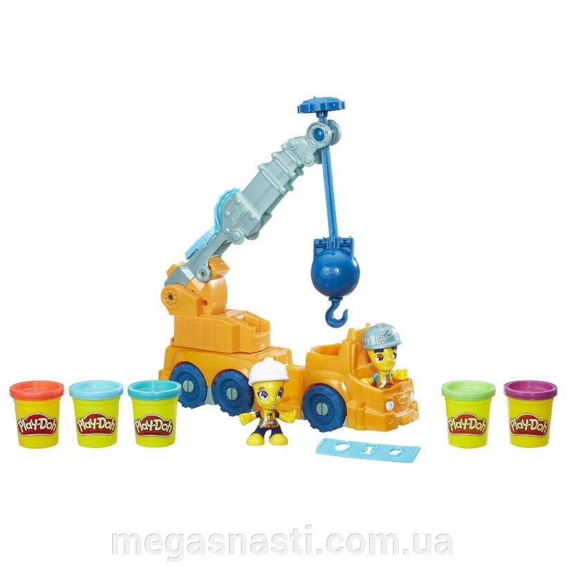 Набір Плей До "Будівельний кран" Оригінал!!! (Play-Doh Town Power Crane Playset), hasbro від компанії MEGASNASTI - фото 1