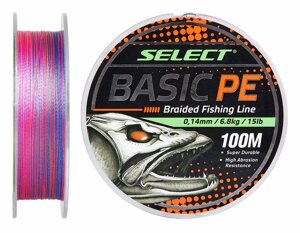 Шнур Select Basic PE 150м 0.08мм 8lb / 4.0кг (різнокольоровий)