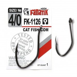 Гачок одинарний Fanatik CAT FISH / СОМ FK-1126 №4 / 0 (1шт)