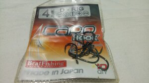 Гачок одинарний Bratfishing D-Rig №4 Color BN (10шт)