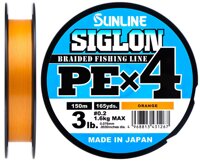 Шнур Sunline Siglon PE х4 150м (оранжевый)