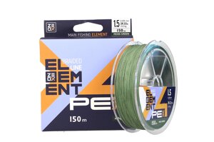 Шнур Zeox Element PE X4 Moss Green 150м #0.6/0.128мм 6.2кг