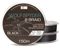 Шнур BratFishing Aborigen Wolf Spyder 8 Braid Black 150м (черный)