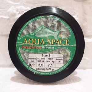 Шнур ТAKHO AQUA SPACE Predator Universal 100м 0.11мм (Жовтий)