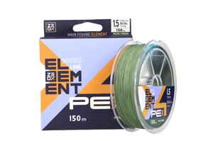 Шнур Zeox Element PE X4 Moss Green 150м #2.0/0.235мм 15.7кг