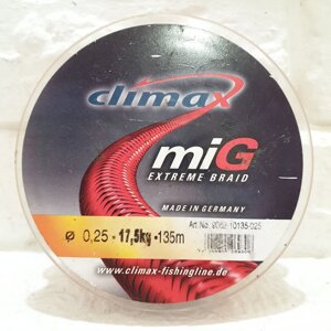 Шнур Climax Mig Braid Orange 135м 0,25 мм (0.25)