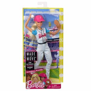 Барбі бейсболісткі (Barbie Made to Move Baseball Player Doll) рухайся як я, Matell