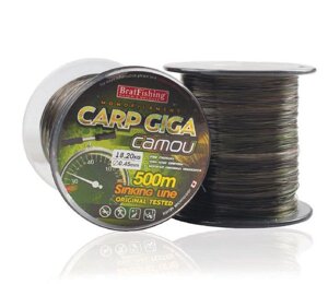 Волосінь BratFishing Carp Giga Camou 500м 0,30мм