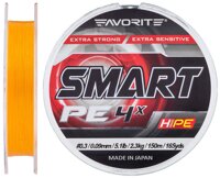 Шнур Favorite Smart PE 4x 150м (оранжевый)