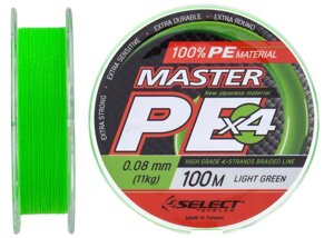 Шнур Select Master PE 100м 0.08мм 11кг (салатовий)