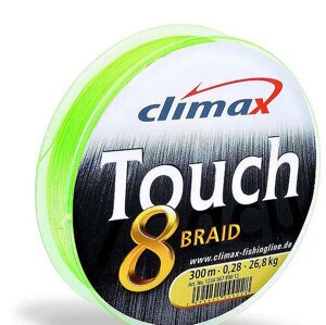 Шнур Climax Touch 8 Plus Braid Chartreuse 135м 0,14мм