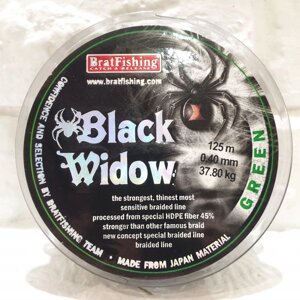 Шнур BratFishing Black Widow Green 125м 0,40 мм 37,80кг