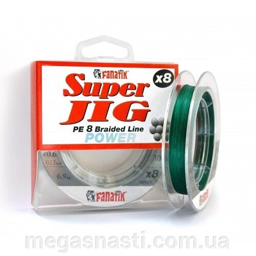 Шнур Fanatik Super Jig PE X8 Green 100м # 0.4 / 0.10мм 4.8кг від компанії MEGASNASTI - фото 1