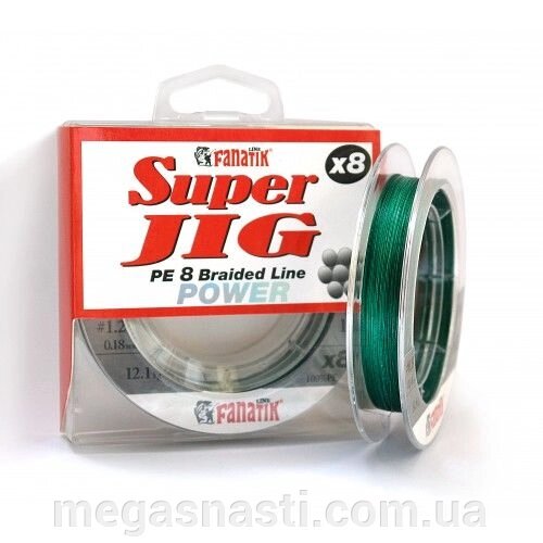 Шнур Fanatik Super Jig PE X8 Green 100м # 1.2 / 0.18мм 12кг від компанії MEGASNASTI - фото 1