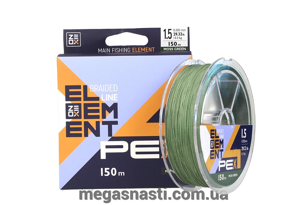 Шнур Zeox Element PE X4 Moss Green 150м #0.6/0.128мм 6.2кг від компанії MEGASNASTI - фото 1