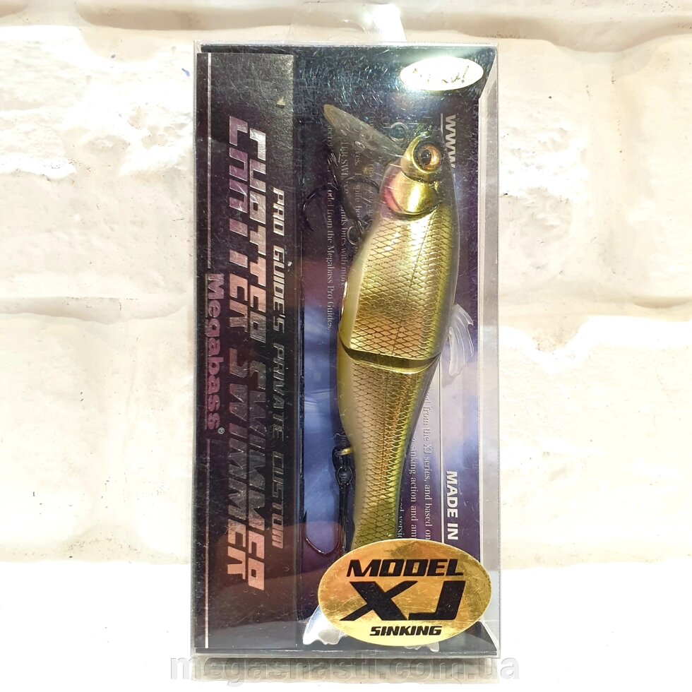 Воблер Megabass Chatter Swimmer XJ 100SS 14.0гр (M Moss Back Golden Shad OB) від компанії MEGASNASTI - фото 1